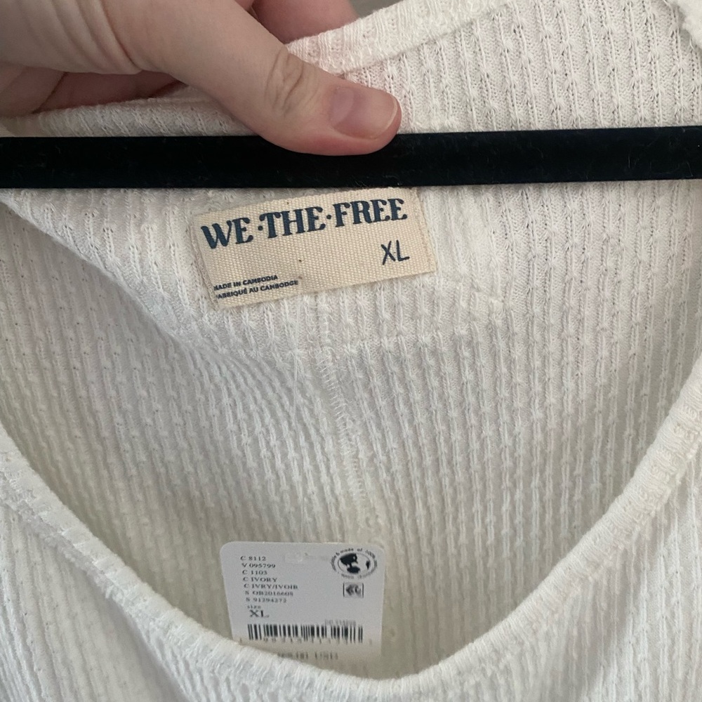 NWT - Free People - Found Your Babydoll Thermal Top - Size XL - Picture 4 of 5